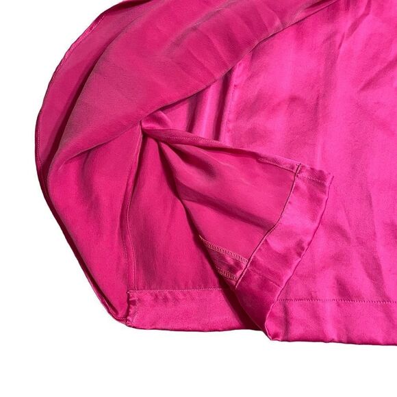 Pink Brushed Silk wrap effect sleeveless dress - Mary Jo Bruno Size 8 - Picture 14 of 15